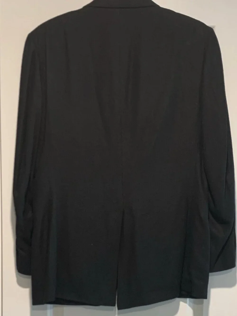 Robert Stock Black Herringbone Blazer 40R Single-Breasted 2-Button Notch